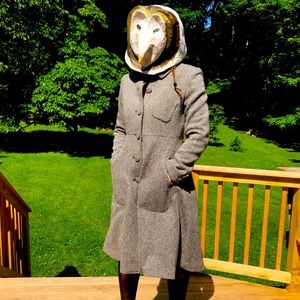 Juliemode long houndstooth coat